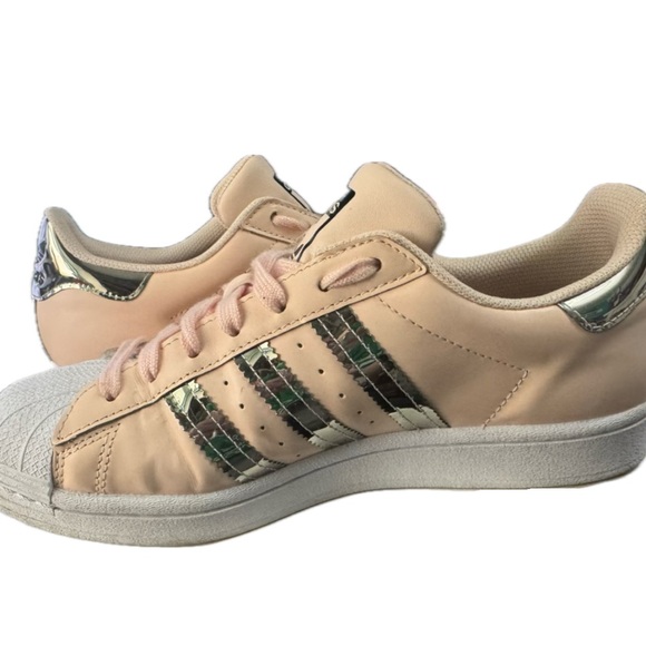 Adidas Superstar Women's Sneakers - Lt. Pink and Gold - Picture 5 of 7